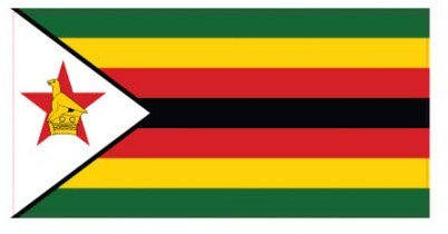 Autocollant Drapeau Zimbabwe sticker flag - Taille : 17 cm