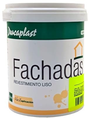 DURCAPLAST pintura fachadas en colores y aspecto mate. De alta cobertura, extraordinaria resistencia al roce y a la intemperie. (750ml, ROJO INGLES 30)