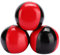 Yanmis Jonglierball 3 PCS, tragbarer Jonglierball Rot Schwarz Leder Jonglierball Indoor Spiel Jonglierball für Anfänger Kinder Erwachsene