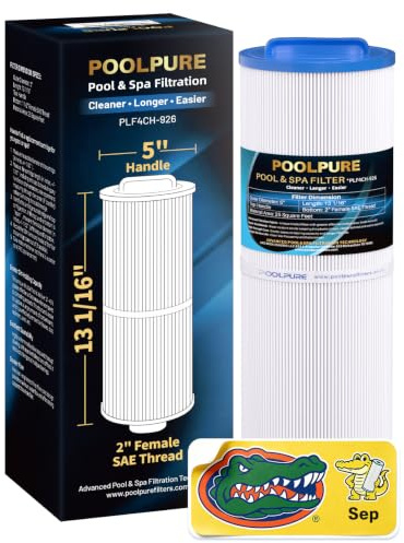 POOLPURE 4CH-926 Spa-Filter ersetzt PWW25L, Unicel 4CH-926, Waterway Teleweir 25, 25 m² Whirlpool-Filterkartusche, 1 Stück