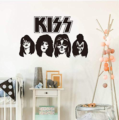 Wall Sticker Kiss Band Car Truck Music Window Wall Decal Vinyl Decoration 56X34Cm
