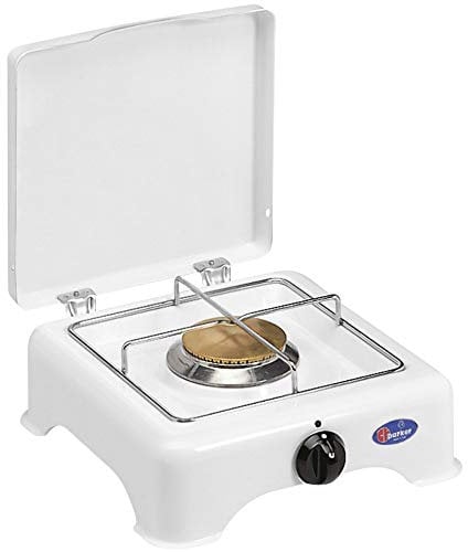 CFParker Fornello 1 fuoco a gas Metano con valvola di sicurezza per uso interno Made in Italy - 5321 Sm