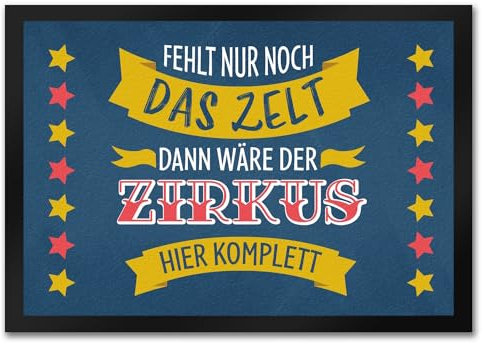 speecheese Fehlt nur noch das Zelt dann wäre der Zirkus Hier komplett Fußmatte mit Buntem Zirkusdesign