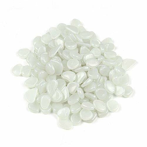 Walgreen® Galets lumineux décoratifs, pierres lumineuses, pierres colorées en résine pour décoration d'allée de jardin, aquarium, pots de fleurs (blanc)