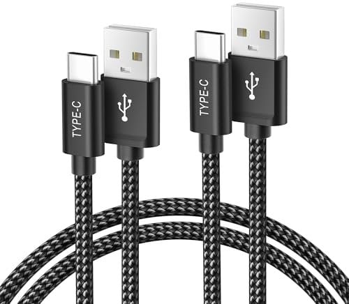 Basesailor Cable USB C 3M 2-Pack,Cable Cargador Carga Rápida Tipo C para iPhone 16 15,Samsung Galaxy Tab S7 S8 S9 A7 Lite,Note 10 20 S8 S9 S10 S10E S21 S22 S23 S24 Ultra Plus,A31 A32 A33,A53 A54 A73