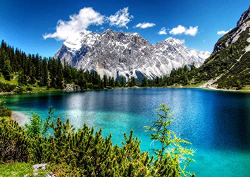 HANSEPUZZLE 103953 - See im Gebirge Puzzle 260 Teile | Natur Puzzle mit hochwertiger Puzzle Aufbewahrung: Kartonbox und wiederverschließbarem Beutel | Puzzle-Maße: 41 x 28,7 cm