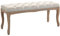 HOMCOM Polsterbank Sitzbank Truhenbank Schuhbank Pianobank Klavierbank Vintage Bettbank Schlafzimmer Wohnzimmer Flur Gummiholz Leinen Beige 110 x 40 x 48 cm