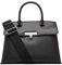 Calvin Klein Damen Turn Lock Satchel – 2 in 1, Vegan Leather, 3 Pockets Becky Turnlock Umhängetasche, Schwarz/Silber
