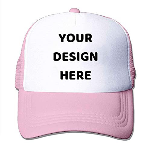 Progettazione personalizzata personalizzata Il tuo logo Cappello da camionista unisex Cappello da baseball personalizzato in maglia, Rosa, M