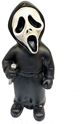 TPone Horror Movie Garden Gnomes, 7.5 Halloween Sculpture Horror Movie Decor,Horror Statues Figurines for Halloween Christmas Garden Decorations,Horror Figurines Collectors Gift (Scream)