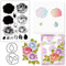 GLOBLELAND 3 Stück Valentinstag geschichtete Rosen Thema Silikon Klare Briefmarken Metall Stanzformen PET Handwerk Schablonen Vorlage für Kartenherstellung und DIY Prägung Scrapbooking Handwerk