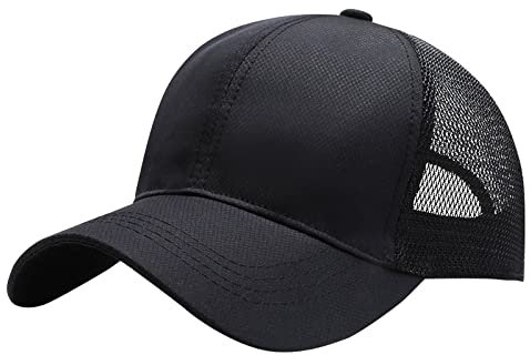 Mesh Low Profile Classic Solid Retro Baseball Cap Trucker Dad Cap Sun Visors Hat Adjustable Quick Dry Buckle Breathable Unisex Men Women C One Size