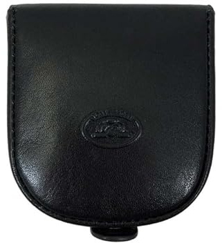 Tony Perotti | Porte-Monnaie Fer à Cheval en Cuir Collection italico | Porte-Monnaie pour Homme Style Classique en Cuir Italien avec Espace Billets | 8 x 9 x 2,5 cm | Coloris Noir