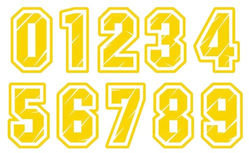 Adesivi per moto con numeri adesivi per moto, motocross, numero iniziale, confezione da 10 pezzi per moto, auto, motocross, quad, scooter, camper, camion