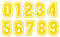 Motorrad Aufkleber Nummern Sticker Aufkleber Motorrad Motocross Nummer Startnummer Aufkleber Paket mit 10 Stück für Motorräder, Autos, Motocross, Quads, Roller, Wohnmobile, LKWs