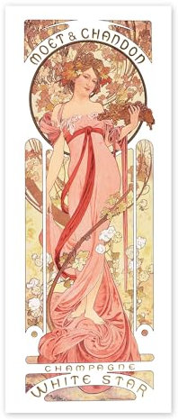 Moët & Chandon, White Star Poster von Alfons Mucha 40 x 100 cm Wandbilder Wanddeko