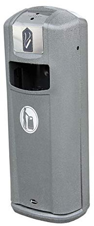 Glasdon Integro City™ Papelera-Cenicero (Negro, Gris) – Papelera 2 en 1 general y para fumadores – Papelera combinada de 35 l y cenicero de 5 l – Ideal para entornos al aire libre (Gris antracita)