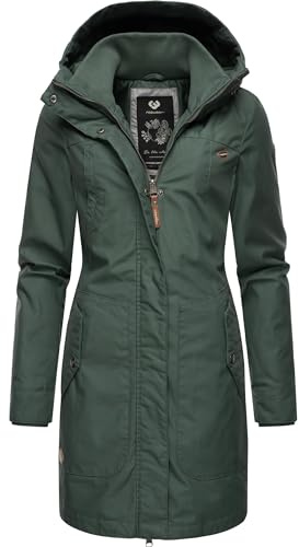 Ragwear Damen warmer Winter Parka Jannisa Intl Pine Green23 Gr. L