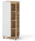 Vicco Armario Mediano Karen, Sonoma/Blanco, 50 x 128 cm con Puerta y Compartimentos Abiertos