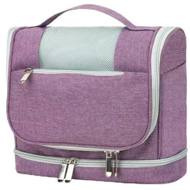 Trousse de Toilette,Trousse de Toilette Homme et Femme Voyage Grande capacité,Grande Sac de Makeup Toilette Imperméable Suspendue (Rose)