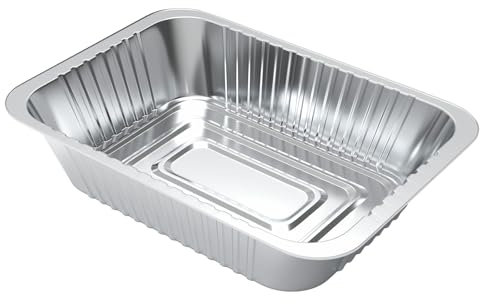 SEAVERRS Abtropfschalen für Ninja OG850/OG951 Woodfire Outdoor Grill & Smoker – kompatibel mit OG800 und OG900 Serie – Einweg-Fettschale aus Aluminiumfolie, Silber, 20 Stück