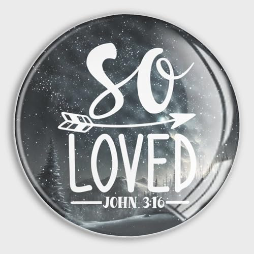 luckluccy Kühlschrankmagnete aus Glas mit inspirierendem Zitat So Loved Cute Magnets Quote Sprüche, Kühlschrankmagnete für Whiteboard, Küche und Büro, 4 Stück