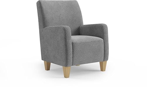 Cavadore Sessel Vida / Polstersessel im trendigen Design / 74 x 93 x 81 / Chenille, Grau