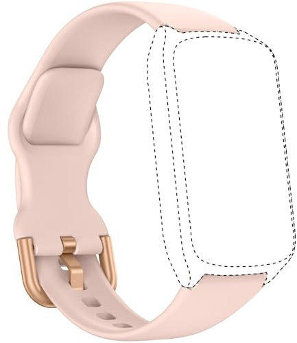 Amzhero Smart Watch Bands, 16MM Replacement Straps Band for D26 Smart Watch Fitness Tracker, Soft Silicone Sport Strap Pink