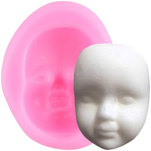 XMOLDNMS Moules en silicone pour décoration de gâteau en forme de visage de bébé pour décoration de cupcakes, bonbons, chocolat, pâte à gomme polymère