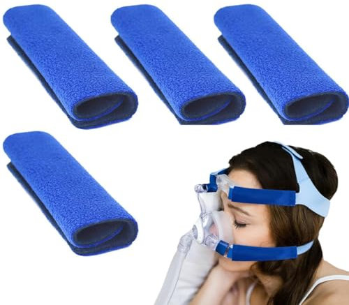 OIGWBPH 4 Pack Bequem CPAP Gurtbezüge CPAP Maske Kopfband Gurtbezüge Gesichtspads für Verringerung von Wange Rote Flecken und Einbuchtungen