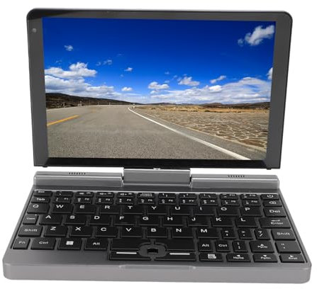 Asixxsix Mini Computadora Portátil de 8 Pulgadas, Pantalla Táctil HD Giratoria de 360 ° Computadora Portátil 2 en 1 Pocket PC 12GB LPDDR5 11 Pro Computadora Pequeña con Cámara