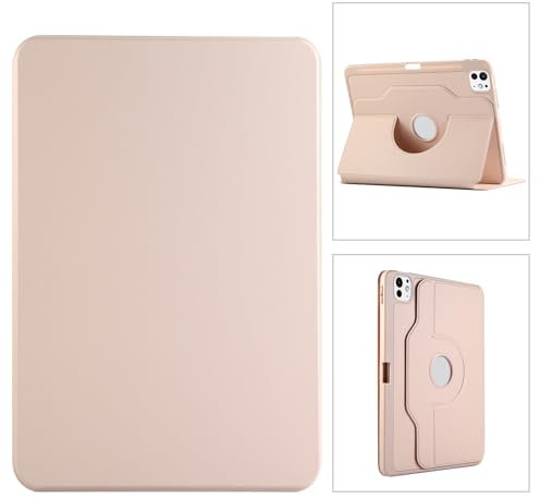 JZ Casos para iPad Air 11 Inch M2 2024/Air 6th Generation/10.9 Air 5 2022/Air4 2020 Cover, with Auto Sleep Wake Function, 360 Degree Rotating, Acrylic and Soft TPU Shockproof Smart Cases Shell - Pink