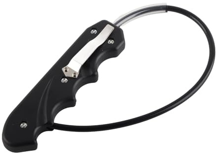TICFOX Portable Whip, Lightweight Multi-Purpose Motorcycle Whip Get Back with Window Breaker, ABS Handle and Stainless Steel Rope