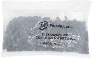 Pikappa 662 Cuneo distanziatore 1-5 mm per piastrelle e rivestimenti. Colore Nero. Sacchetto da 500 pezzi