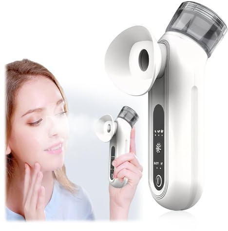 Vaporizador de ojos para ojos secos, pulverizador de nano niebla calentado con modos de compresión caliente y fría, máquina de terapia de vapor para alivio de ojos faciales de mano para hidratar y