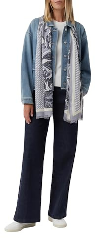 COMMA Floral gemusterter Twill-Schal