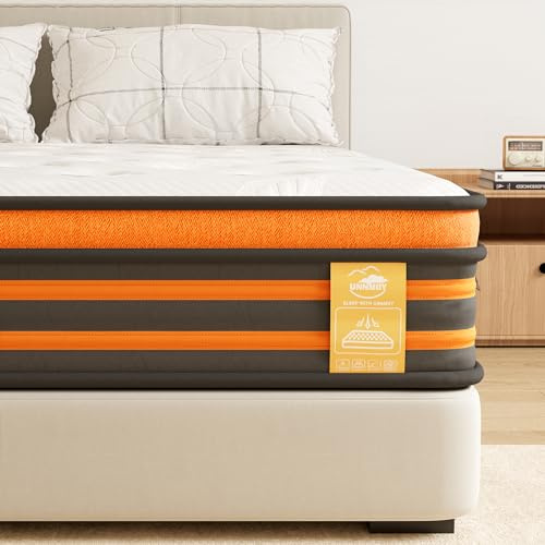 SCEPKN 5FT King Size Mattress, 10 Inch 9 Zone Hybrid Orthopedic Mattresses | King Mattress Gel Wave Memory Foam Pocket Sprung Mattress for Pressure Relief Motion Separation & Edge Support, 150x200x25cm
