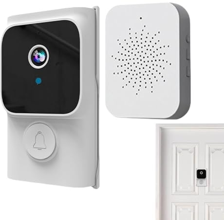 Caméra Vidéo De Porte | Sonnette À Appel Vidéo - Caméra de Sécurité avec Interphone Bidirectionnel pour Quotidienne Extérieure Mur Portail Entrée de Maison