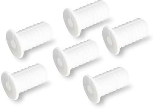 6pcs White 3/4 Inch Silicone Cable Wall Grommets | 19mm Non-Slip Split Wall Hole Pass Through Bushing for Protecting Cord, Starlink, Ethernet