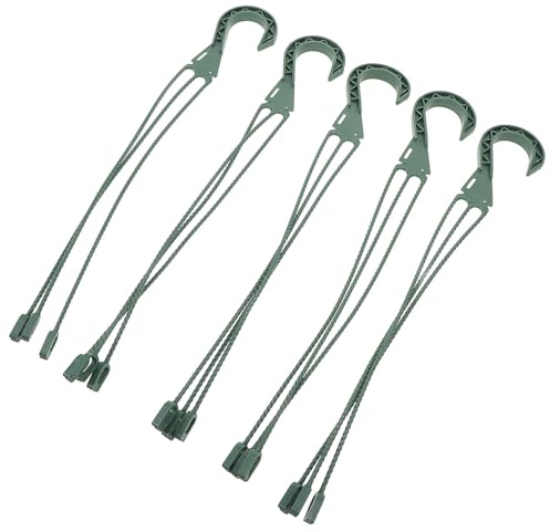 MINAOLULUS Crochets Suspendus pour Pot de Fleur en Plastique Lot de 5 Vert 45Cm Absorption d Eau pour Balcon Jardin