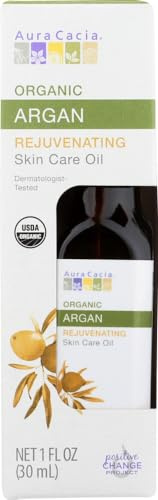 Pack of 5 x Aura Cacia Argan Skin Care Oil Certified Organic - 1 fl oz