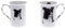 (BB9) Set of 2 Bone China BEAKERS/Mugs Border Collie Dog Presentation Gift Boxed- Lovely Gift, Kirsty Jayne China, Hand Decorated