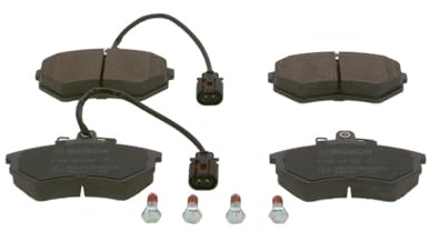 Bosch BP517 - Auto Bremsbeläge vorne - Bosch-Qualität - für leises Bremsen mit wenig Staub - ECE-R90 zertifiziert - kupferfrei - 1 Set mit 4 Bremsbelägen - Mit Zubehör