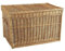 Malle de rangement en osier buff 80 x 45 x 45 cm