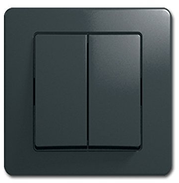 Double interrupteur eKONOMIK interrupteur : anthracite - 10A/250 v