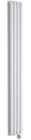 MILANO 1000W White Vertical Double Oval Panel Electric Radiator 1780x236mm