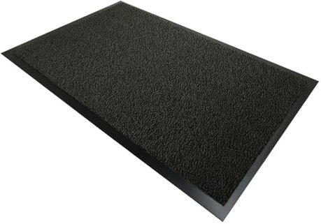 CASA Tessile Nevada Zerbino Tappeto asciugapassi Rettangolare Zerbino Antiscivolo per Ingresso, Interno Esterno per Casa o Ufficio - Grigio Antracite, 40x70 cm.