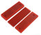 sourcing map 4PCS Red Stick-on Safety Reflector Plate w Mounting Holes for Car