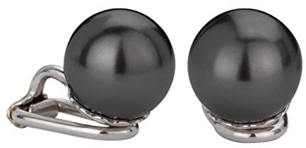 Traveller Ohrclip - Damen - 10mm Perle schwarz - platiniert - 718110