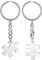Jovivi 2pcs Men Womens Stainless Steel Puzzle Couple keyrings Keychains for Lover Couples Friends Friendship Gifts for Birthday Valentine's Day Anniversary